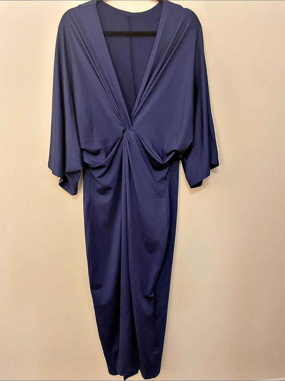 LYANER navy blue kimono style maxi dress Size XXL Like New